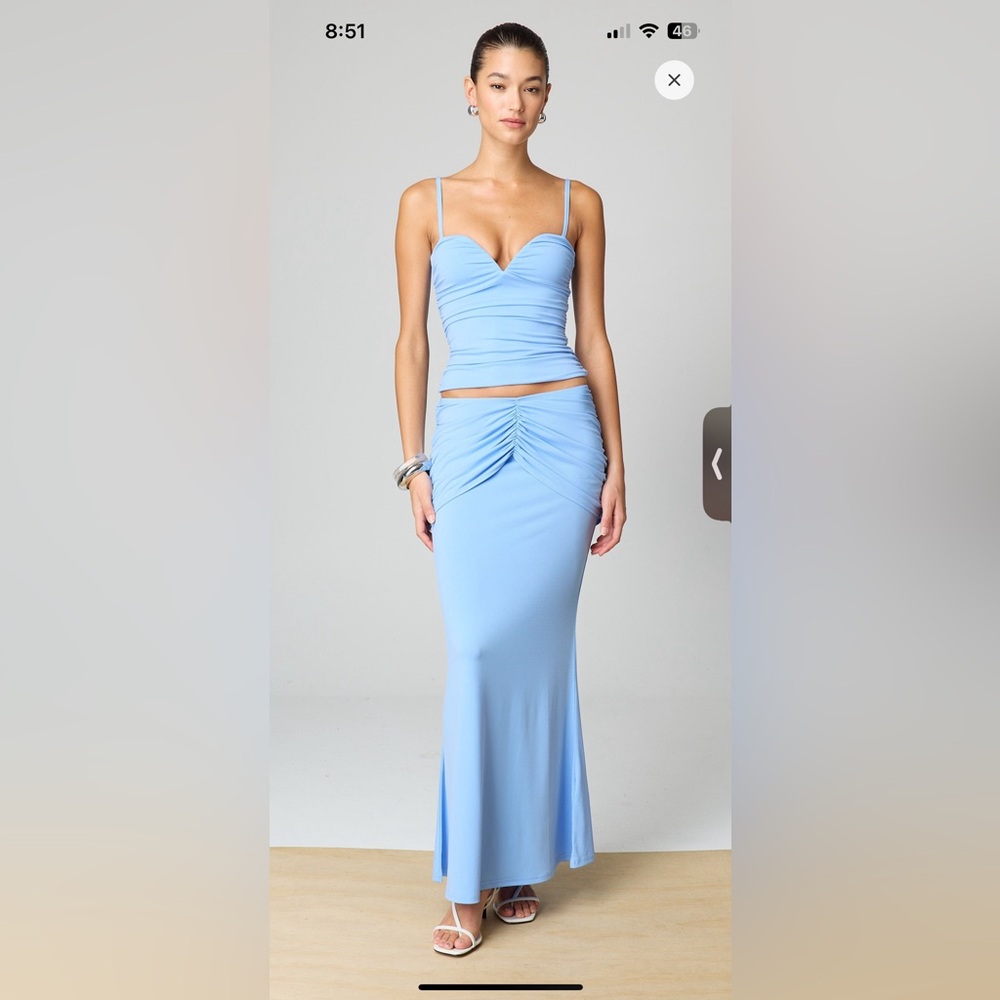 Elegant Blue Women's Skirt Set